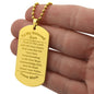 Son - Necklace Trust in The Lord Dog Tag Necklace From Mom