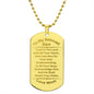 Son - Necklace Trust in The Lord Dog Tag Necklace From Mom