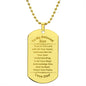 Son Dog Tag Necklace From Dad | Trust In The Lord
