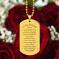 Son Dog Tag Necklace From Dad | Trust In The Lord