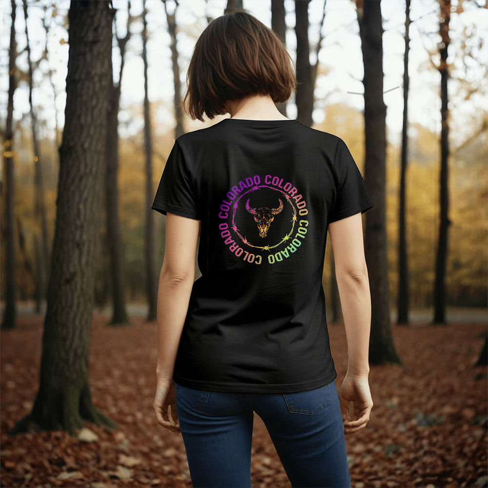 Colorado Cow Skull t shirt