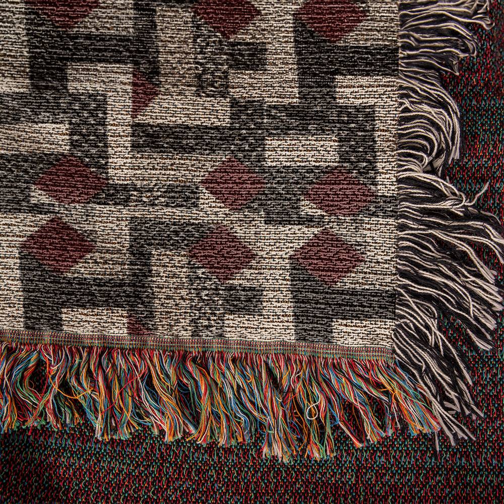 #3 Heirloom artwork woven blanket portrait 4 quadrants jpg