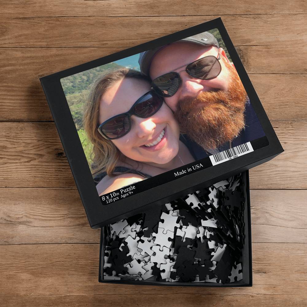 Puzzle family pictures on a puzzle
