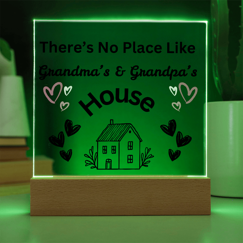 There's No Place Like Grandma & Grandpa's house original black text