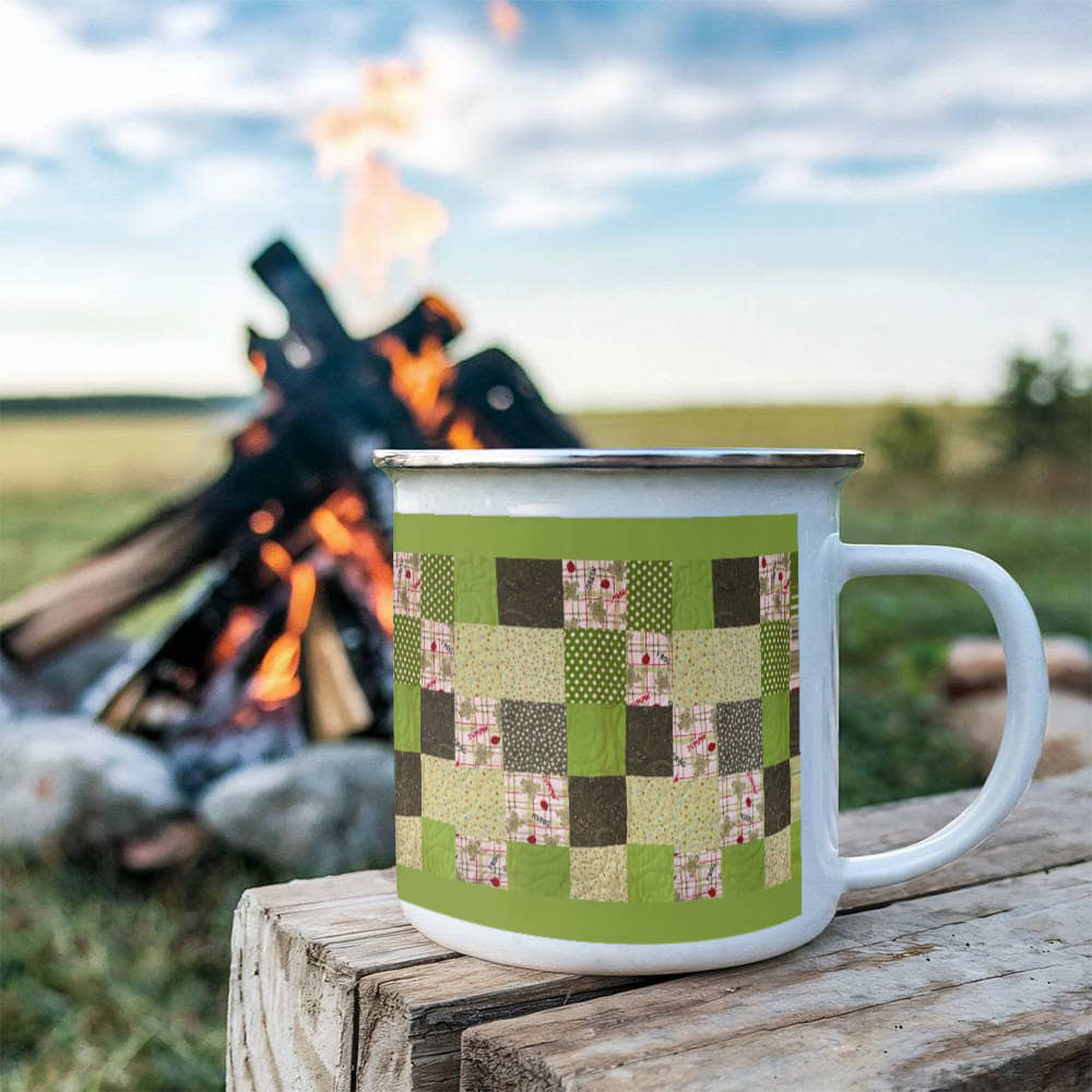 coffee cup test pattern Glenna's quilt