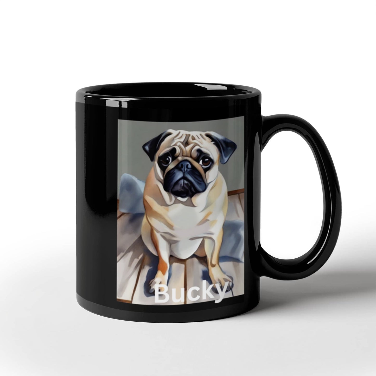 Bucky the Pug Dog Coffee Cup