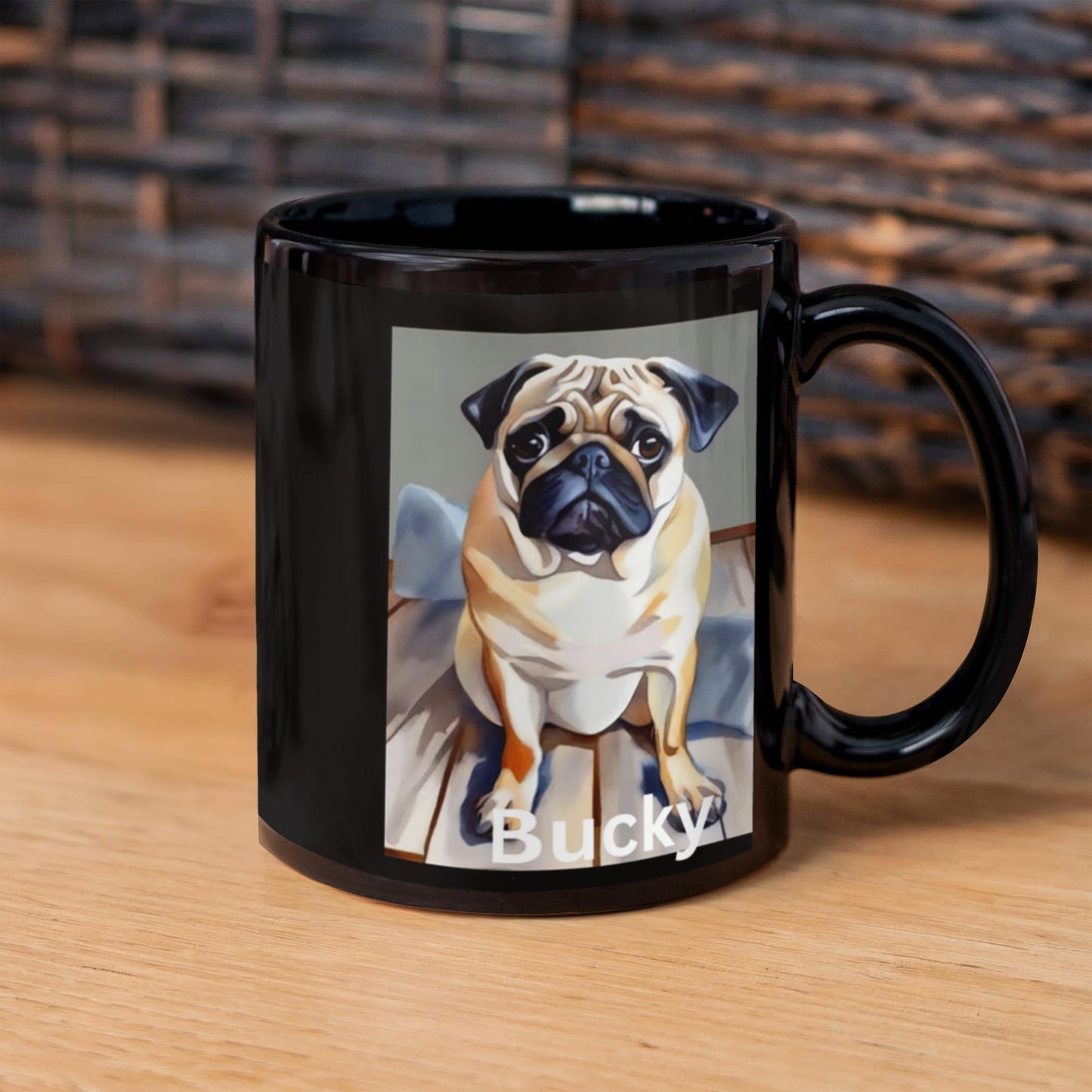 Bucky the Pug Dog Coffee Cup