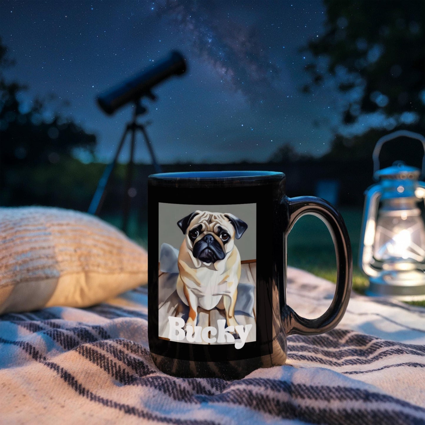 Bucky the Pug Dog Coffee Cup