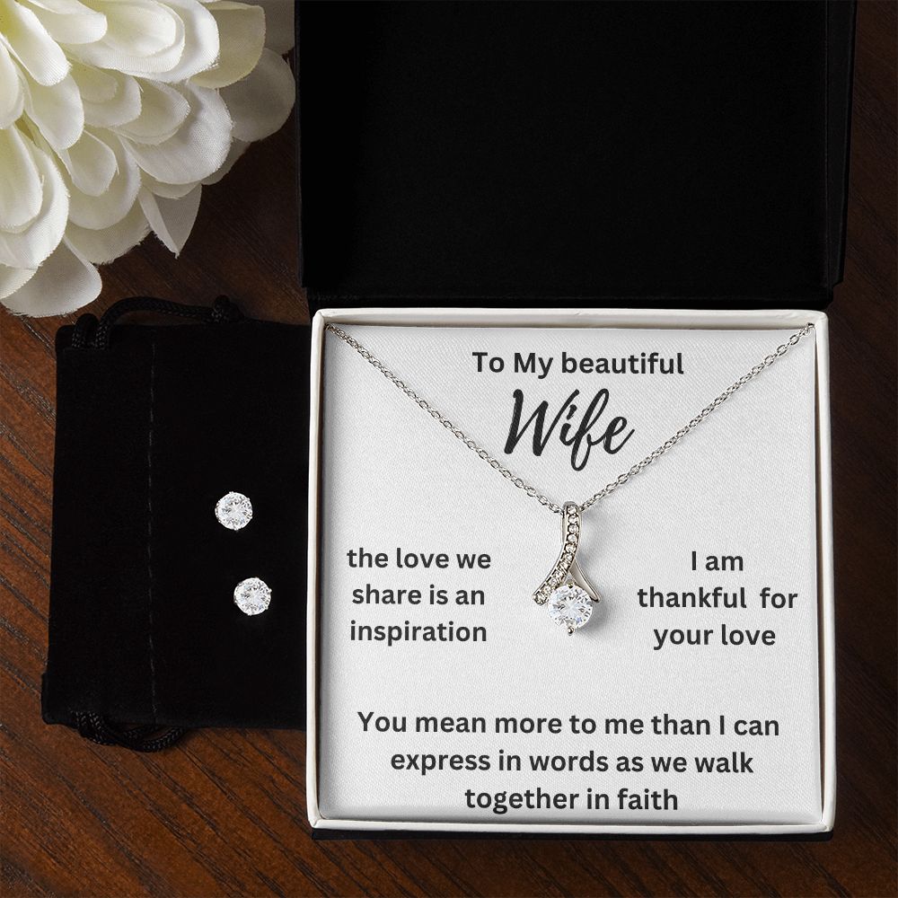 To My Beautiful Wife - Eternal Love Necklace, - Tell Her You Love Her