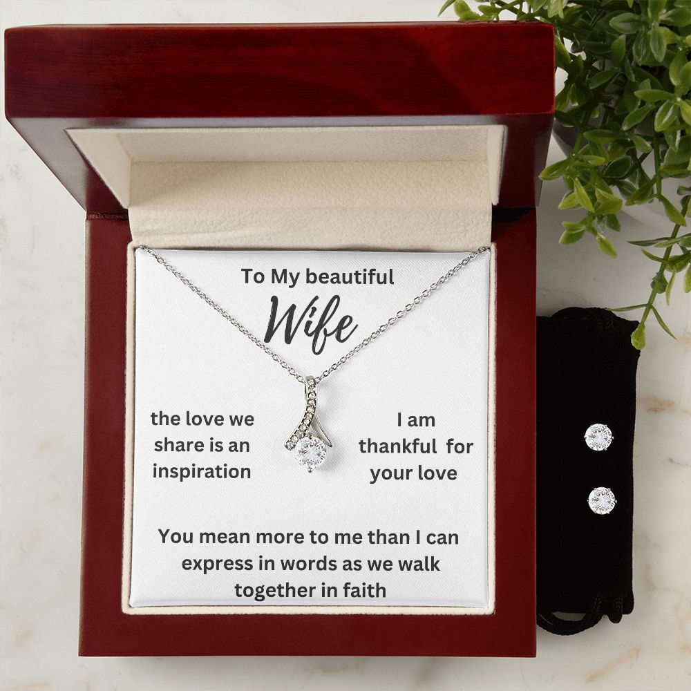 To My Beautiful Wife - Eternal Love Necklace, - Tell Her You Love Her