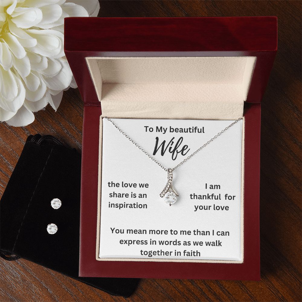 To My Beautiful Wife - Eternal Love Necklace, - Tell Her You Love Her