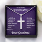 to My Lovely Granddaughter Necklace, My Help Comes From The Lord, Who Made Heaven And Earth, Love Grandma , Cross Necklace Gift