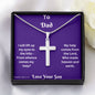 To Dad Cross Necklace, From Your Son - My Help Comes From The Lord, Who Made Heaven And Earth