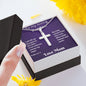 To My Loving Daughter Necklace - Psalm 121:1- My Help conmes From The Lord, Artisan cross, Cross Neckalce