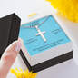 To My Dad Faith Is The Substance Of Things Hoped For The Evidence Of Things Unseen Cross Necklace Daughter