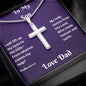 To My Son Psalm 121:1-2 Who Made Heaven And Earth, Artisan Cross Necklace