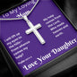 To My Loving Mom Cross Necklace, Psalm 121:1-2, I Will Lift Up My Eyes To The Hills, Artisan Cross Necklace