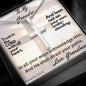 to My Grandson, Trust In The Lord With All Of Your Heart, Gift To Grandson, Cross Necklace