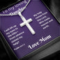 To My Loving Daughter Necklace - Psalm 121:1- My Help conmes From The Lord, Artisan cross, Cross Neckalce