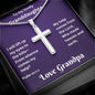 To My Lovely Granddaughter Cross Necklace, - Psalm 121:1-2 My Help Comes From The Lord, Love Grandpa Beautiful Artisan Cross Gift