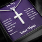 To My Son Cross Necklace, From Whence comes My help? Artisan Cross Necklace