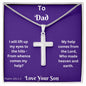 To Dad Cross Necklace, From Your Son - My Help Comes From The Lord, Who Made Heaven And Earth