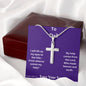 To Dad Cross Necklace, From Your Son - My Help Comes From The Lord, Who Made Heaven And Earth