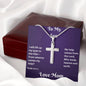 To My Son Cross Necklace, From Whence comes My help? Artisan Cross Necklace