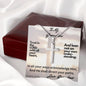 to My Grandson, Trust In The Lord With All Of Your Heart, Gift To Grandson, Cross Necklace