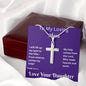 To My Loving Mom Cross Necklace, Psalm 121:1-2, I Will Lift Up My Eyes To The Hills, Artisan Cross Necklace