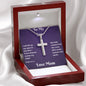 To My Son Cross Necklace, From Whence comes My help? Artisan Cross Necklace