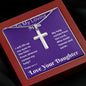 To My Loving Mom Cross Necklace, Psalm 121:1-2, I Will Lift Up My Eyes To The Hills, Artisan Cross Necklace