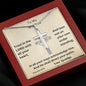 To My Grandson, Trust In The Lord with All Of Your Heart Lean Not To Your Own Understanding, Personalized Cross Necklace