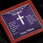To My Loving Daughter Necklace - Psalm 121:1- My Help conmes From The Lord, Artisan cross, Cross Neckalce