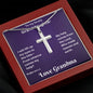 to My Lovely Granddaughter Necklace, My Help Comes From The Lord, Who Made Heaven And Earth, Love Grandma , Cross Necklace Gift