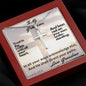 to My Grandson, Trust In The Lord With All Of Your Heart, Gift To Grandson, Cross Necklace