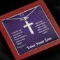 To Mom Cross Necklace, From Your Son - My Help Comes From The Lord, Who Made Heaven And Earth Psalm 121:1-2