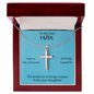 To My Dad Faith Is The Substance Of Things Hoped For The Evidence Of Things Unseen Cross Necklace Daughter