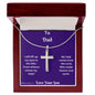 To Dad Cross Necklace, From Your Son - My Help Comes From The Lord, Who Made Heaven And Earth