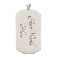 Luxury Military Necklace: 24" (61cm) with upgraded clasp Dog Tag:&nbsp;28.5mm x 51mm