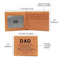 Dad, You are the anchor that keeps me  grounded - Leather wallet Gift For Dad