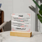 Acrylic Dad Plaque, gift