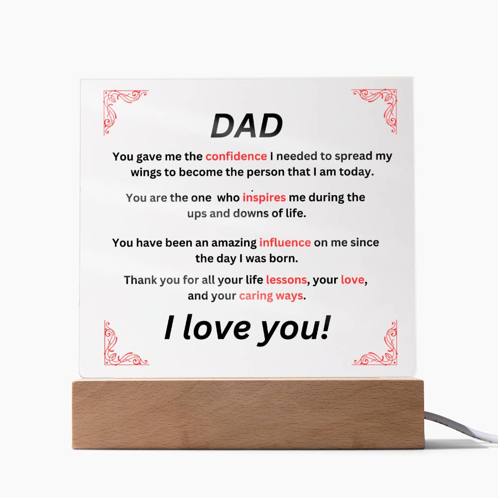 Acrylic Dad Plaque, gift