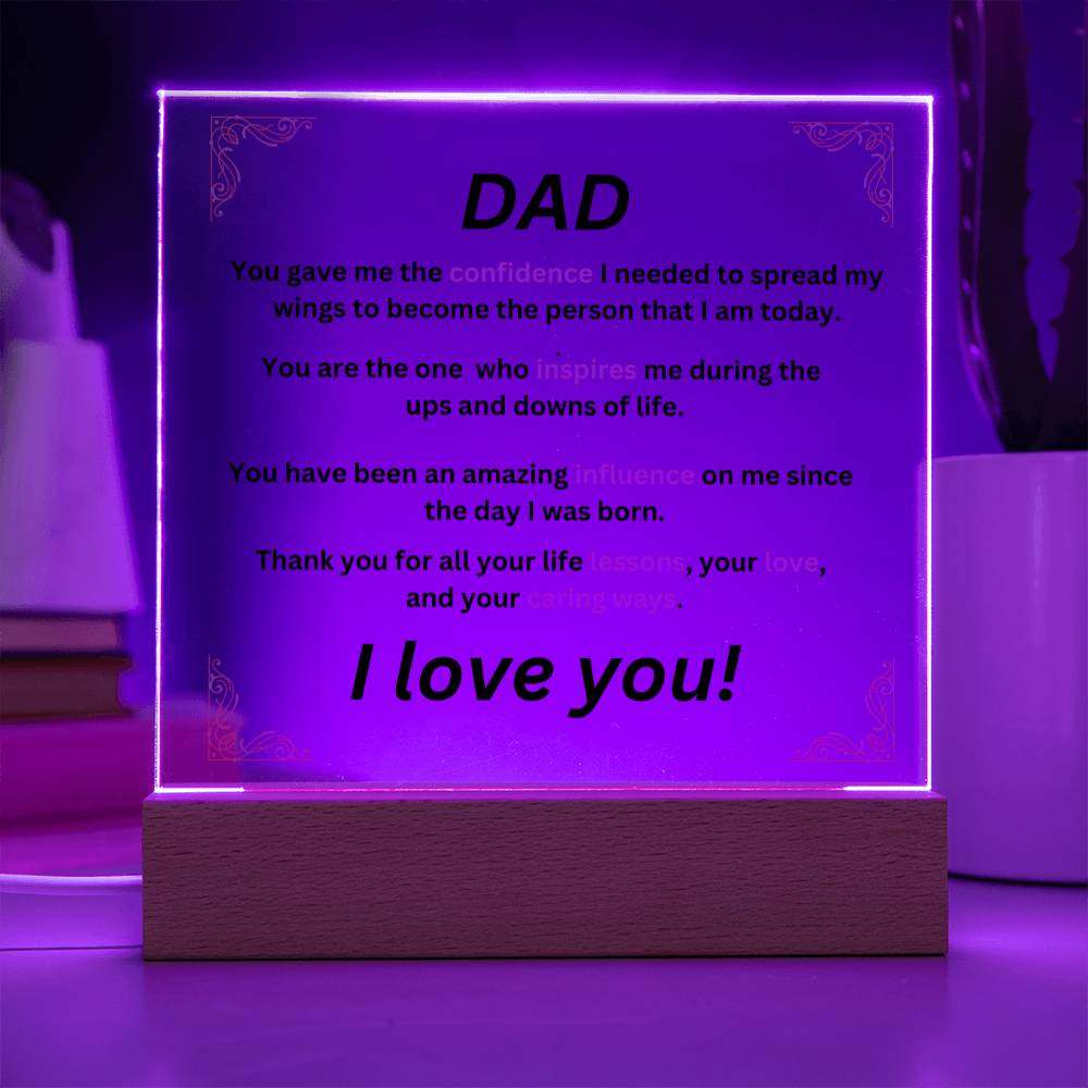 Acrylic Dad Plaque, gift