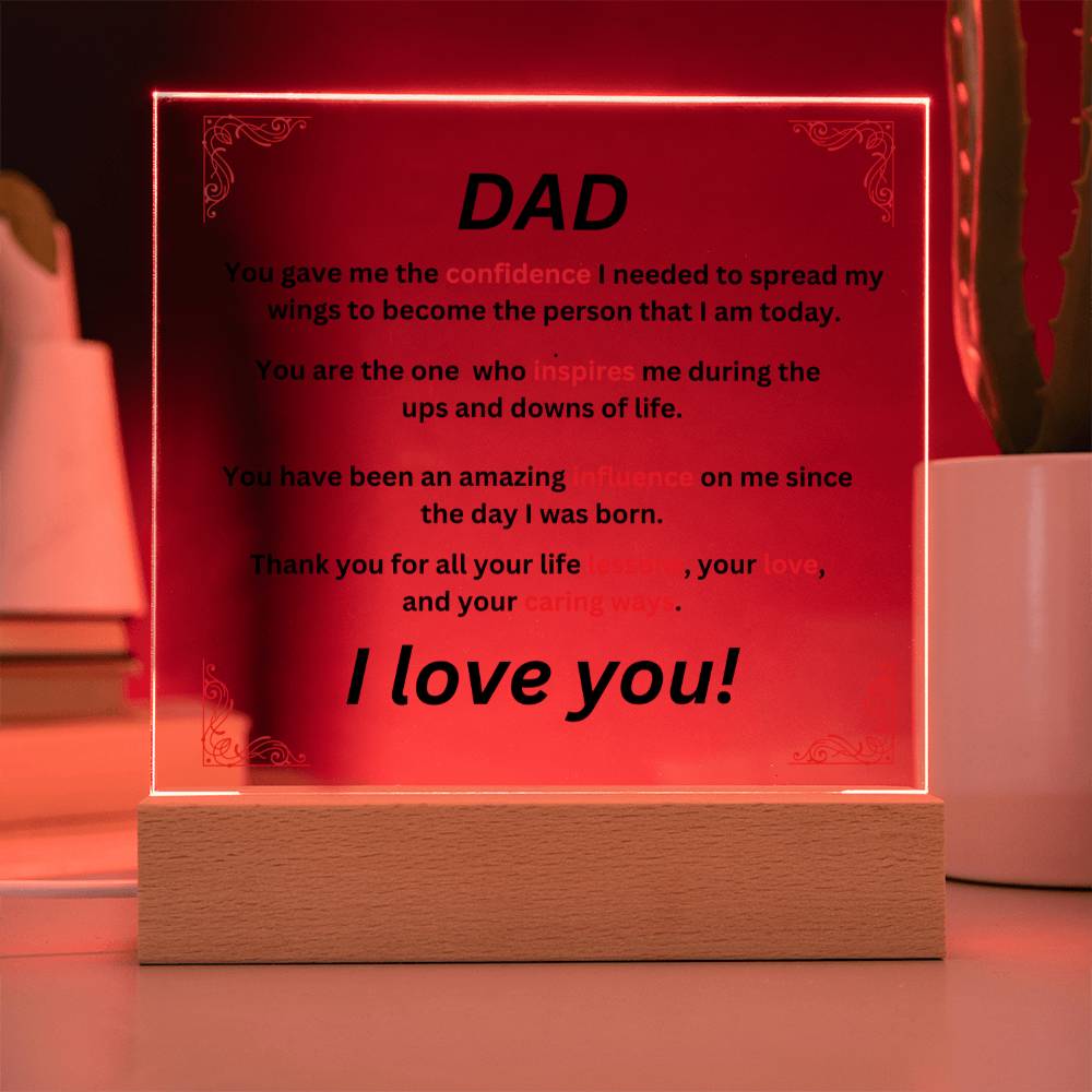 Acrylic Dad Plaque, gift