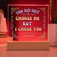 "Acrylic Plaque Night Light Product with Bible Verse: A stunning acrylic plaque featuring a comforting Bible verse, beautifully illuminated as a night light."