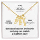 Mother - Between Heaven and Earth, Charm Names Necklace, Gift For Mom Holiday present, Anniversary, Or Birthday Gift