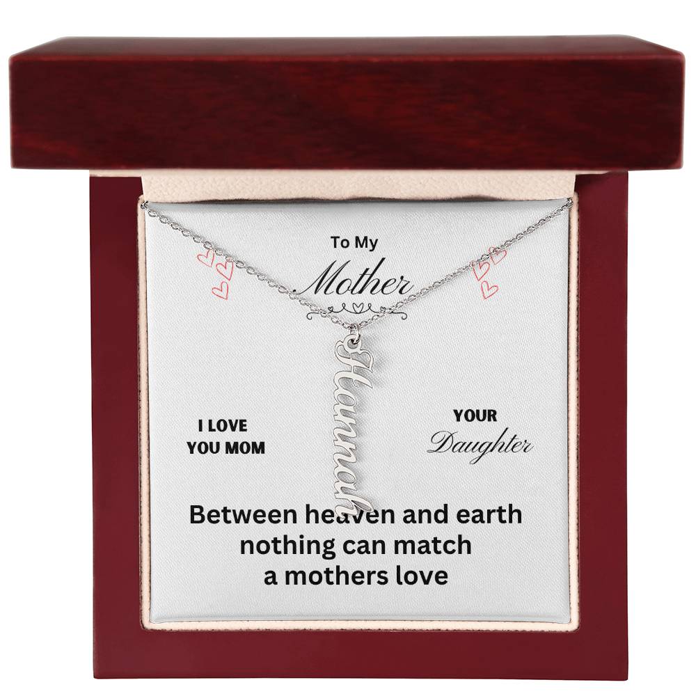 Mother - Between Heaven and Earth, Charm Names Necklace, Gift For Mom Holiday present, Anniversary, Or Birthday Gift