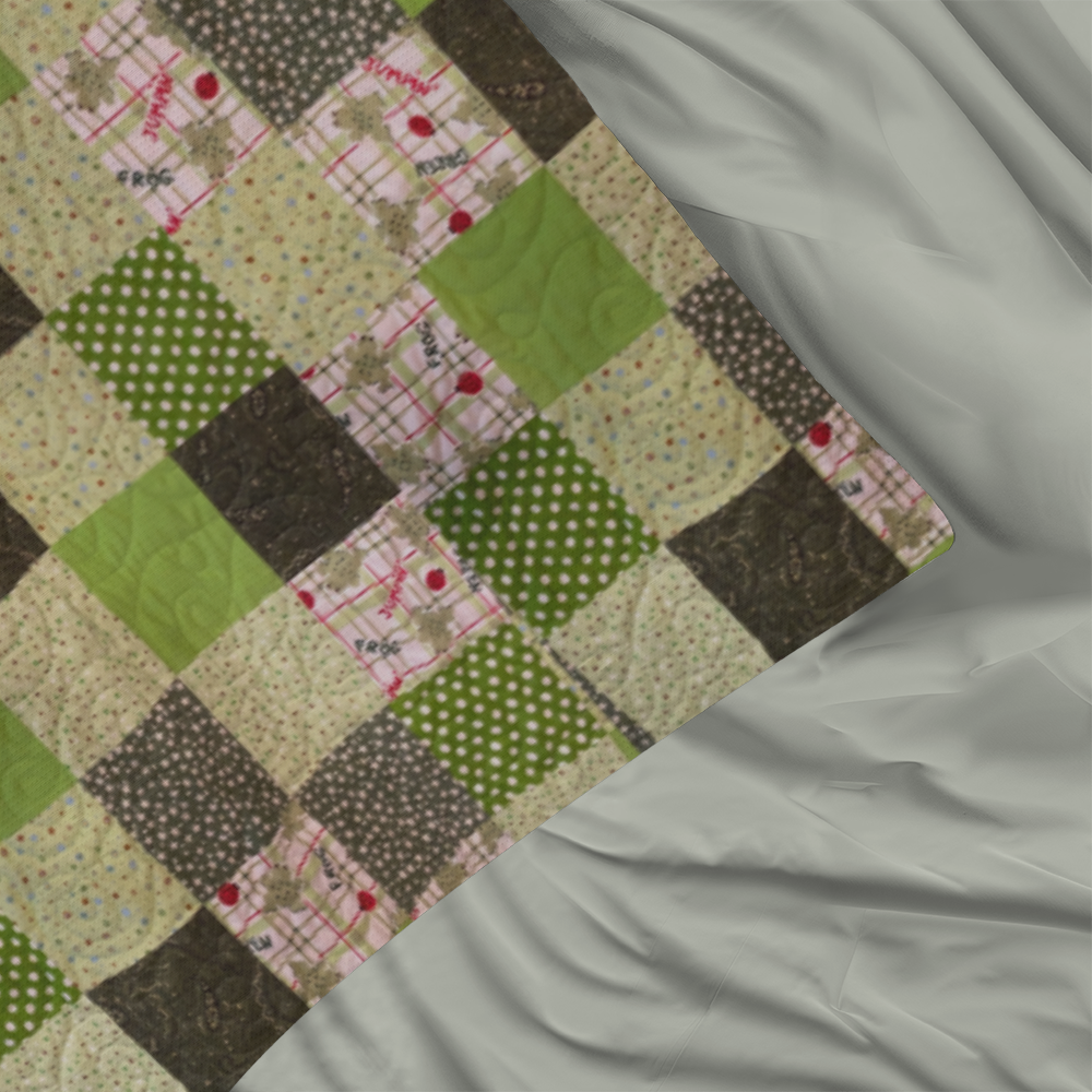 Green Patchwork Quilt classic pillow