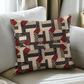 Red diamond classic pillow quilted